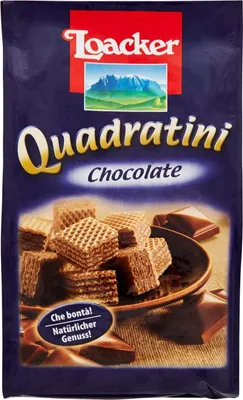 Produktbild von 6x Loacker Quadratini chocolate schoko schokolade Würfel Waffeln kekse 125g