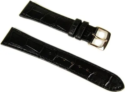 Produktbild von Citizen Uhrenarmband 20mm | Leder schwarz mit Kroko-Optik AR1113