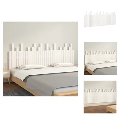 Produktbild von vidaXL Wand-Kopfteil Weiß 204x3x80 cm Massivholz Kiefer -  Kopf- & Fußenden