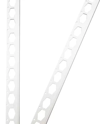 Produktbild von ProfileXXL PVC Abschlussprofil, Abschlussleiste, Kantenschutz 2,5m Weiß 25 x 4mm Putzschienen aus hart PVC, für Innen- & Außenputz