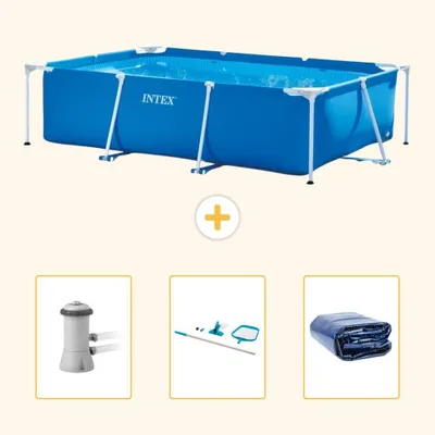 Immagine prodotto di Piscina fuori terra rettangolare - 300x200x75 cm - 4 pezzi - Modello SCB81