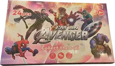 Obrázek produktu pro Adventní kalendář - Avengers - 24 okének samé figurky.