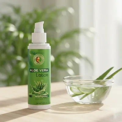 Produktbild von Körperlotion mit Aloe Vera, Glycerin und Panthenol für intensive Feuchtigkeit