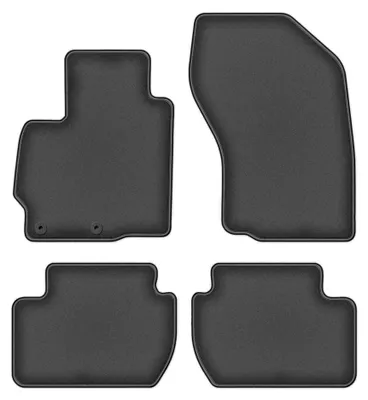 Produktbild von Velours-Fußmatten für Mitsubishi Outlander II 2006-2013 (Crossover) – 4-tlg, Graphit, passgenau – Wielganizator DURBAN