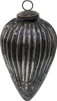 Immagine prodotto di Guaina natalizia Clayre & Eef Ø 9 cm Vetro nero argentato