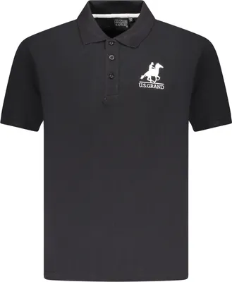 Produktbild von Elegant und Sportlich: Schwarzes Herren Kurzarm-Polo mit Stickerei