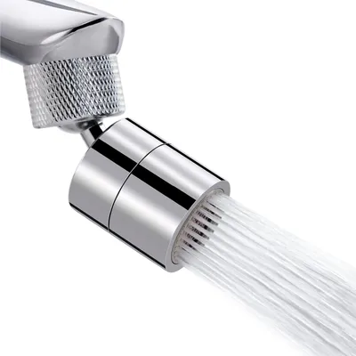 Produktbild von 360° Drehbarer Wasserhahn-Luftspüler, Chrom, Wasserhahn-Verlängerung