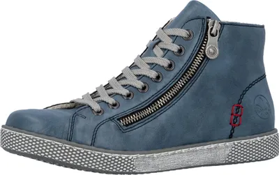 Produktbild von Rieker Damen Schnürboots Stiefeletten Schnürung Z1221, Größe:40 EU, Farbe:Blau