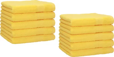 Produktbild von Betz 10 Stück Gästetücher 30x50 cm PREMIUM 100% Baumwolle Set Händehandtücher Farbe: gelb