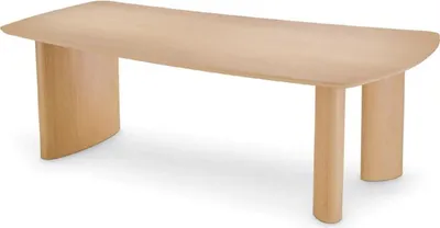 Obrázek produktu pro Casa Padrino jídelní stůl přírodní barvy 230 x 120 x v. 76,5 cm - Kuchyňský stůl z masivu s mírně prohnutou deskou - Nábytek do jídelny - Kuchyňský nábytek - nábytek - nábytek