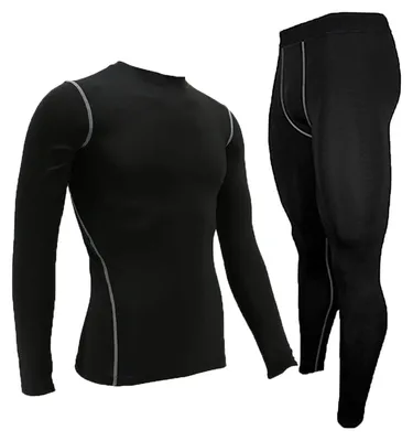 Immagine prodotto di Solidchoice - Set completo da uomo: maglia a compressione e leggings