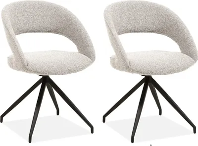 Two identical chairs are shown against a white background.