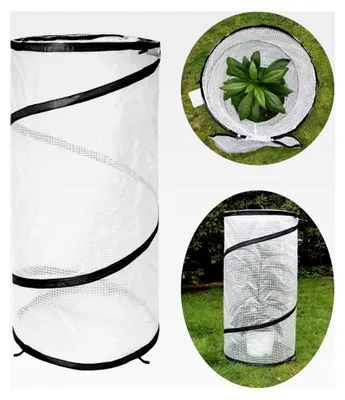 Produktbild von Pop-Up Mini-Gewächshaus, 96x50 cm, Pflanzenzelt, Gemüse-Folie, Pflanzenschutz, Regenschutz, Vögelschutz