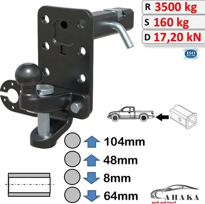 Produktbild von AHK-Adapter Maulkupplung Kombikupplung 2 Zoll für Toyota Land Cruiser V 2007-
