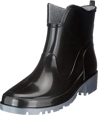 Produktbild von LEMIGO Damen Gummistiefel Knöchel Kurze Regenstiefel Elke (Schwarz, 39 EU)
