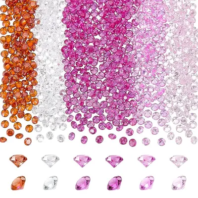Zirkonia-Steine 600 Stk., rosa, facettiert, 1,5–2 mm