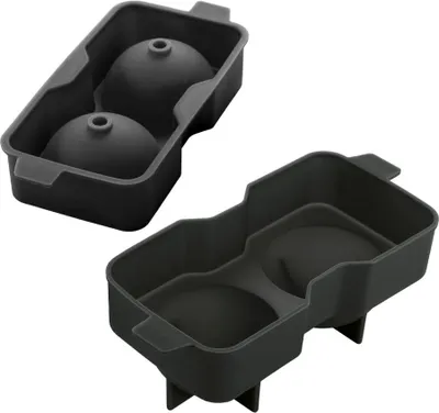 Immagine prodotto di metaltex 253532001 metaltex Stampo per cubetti di ghiaccio, in silicone, per 2 cubetti, nero