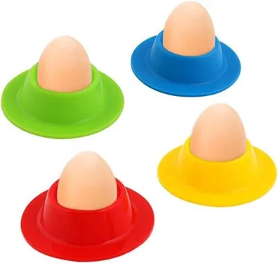 Produktbild von Bambus-Eierdopf-Set aus 4 Stücken, Ø 10 cm, 2 cm hoch, braun