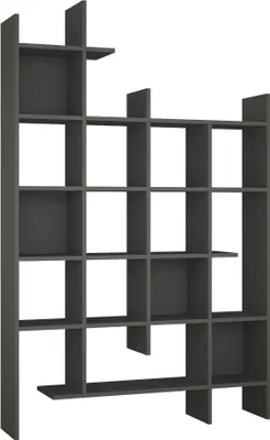 Immagine prodotto di Dmora Libreria Achela 25.5x122x188h cm Nero, 18 Ripiani Portata Ripiani 50