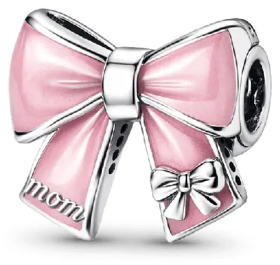 Image de Gnoce Charm nœud maman rose KJC184