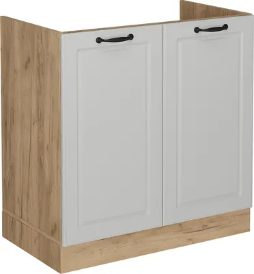 Immagine prodotto di Mobile lavello cucina Vicco R-Line Bianco rustico 80 cm senza piano di lavoro, Model 53615
