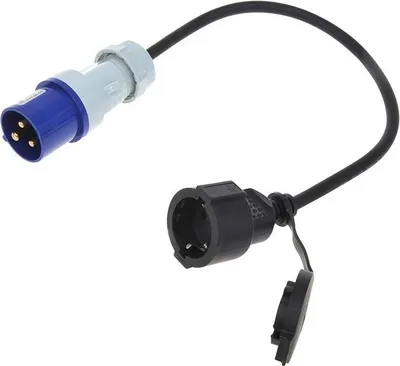 Imagen del producto de Cable adaptador de 40 cm, con conector CEE a toma de corriente Schuko
