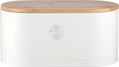 Produktbild von Famanu Brotdose 75 Liter - Pastellcreme, Stahl und Holz mit Silikondetails