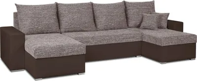 Produktbild von U-Ecksofa mit Schlaffunktion HUBERT - Braun/Bronze