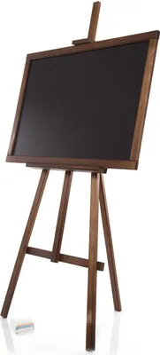 Produktbild von Kundenstopper Staffelei mit Holzrahmen dunkelbraun 62x60x140cm Dekorativ