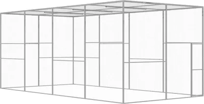 Produktbild von The Living Store Katzenkäfig 6x3x2,5 m Verzinkter Stahl