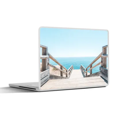 Produktbild von MuchoWow® Laptop Aufkleber Sticker Cover Meer - Treppe - Portugal 25x18 cm - Laptop-Deko