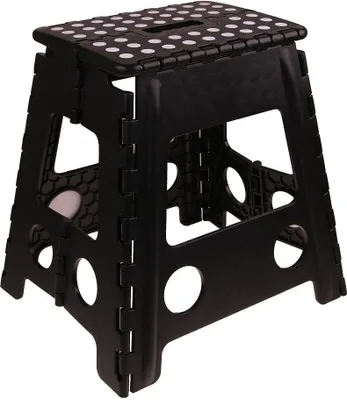 Produktbild von Benson Faltbarer Hocker Groß - Schwarz/Weiß