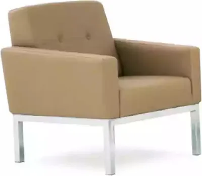 Zdjęcie produktu dla Sessel Büromöbel Arbeitszimmer Beige Sitz Holz Möbel Polstersessel
