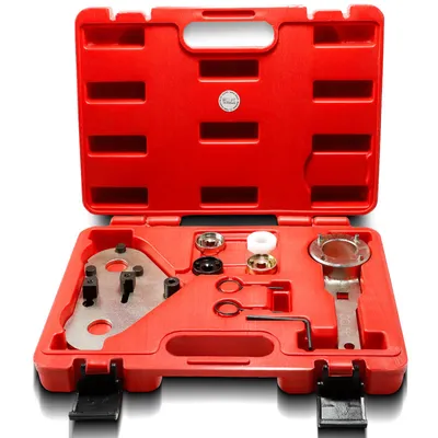 Produktbild von CCLIFE Motor 9tlg Zylinderkopf Arretierungswerkzeug Inkl Nockenwellenverriegelung Kompatibel mit VAG VW Audi 1.8 2.0 TFi TFSi Motoren