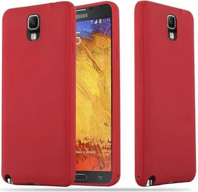 Produktbild von Cadorabo Hülle für Samsung Galaxy NOTE 3 Schutzhülle in Rot Handyhülle TPU Silikon Etui Case Cover