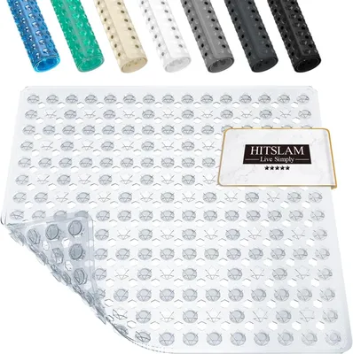 Produktbild von Anti Schimmel Badmatte 53x53 cm, Antirutsch, Saugnäpfe, Abflusslöcher, Maschinenwaschbar, für Bad und Dusche