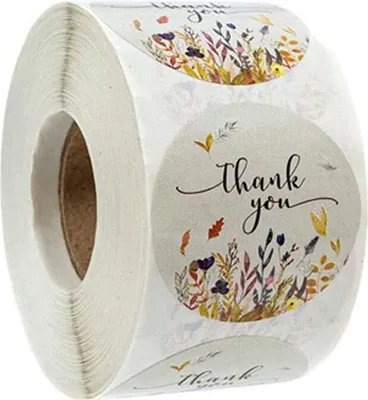 Produktbild von 500 Stück Danke Aufkleber Thank You Label Abdichtung Aufkleber Runde Etiketten Selbstklebend Geschenksticker Selbstgemacht Aufkleber für Backen Geschenktüten Hochzeit