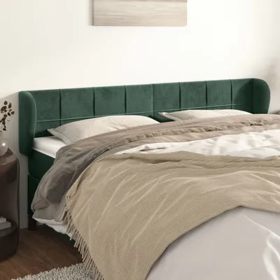 Produktbild von Design Möbel Kopfteil mit Ohren Dunkelgrün 203x23x78/88 cm Samt - 2024 Neu