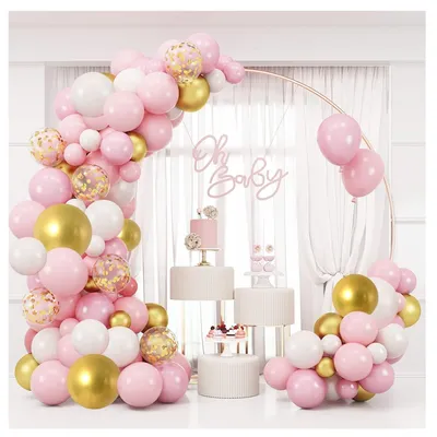Produktbild von Luftballon Girlande Rosa Gold 128 Stück Ballon Girlande Ballonbogen Geburtstagsdeko Mädchen Babyparty Deko Babyshowerparty Hochzeit Deko