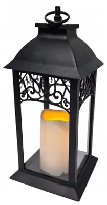 Produktbild von Solar-Gartenlaterne aus Kunststoff, warmweiß, 14 x 28 cm, LED, IP44