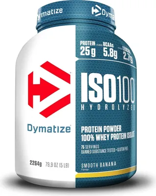 Produktbild von Dymatize ISO 100 - 2200g-Dose Smooth Banana
