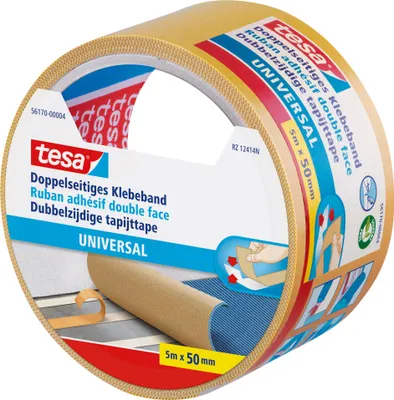 Produktbild von tesa doppelseitiges Klebeband universal 5m 50mm