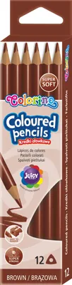 Produktbild von Dreieckige Bleistifte 12 Stück Colorino Braun
