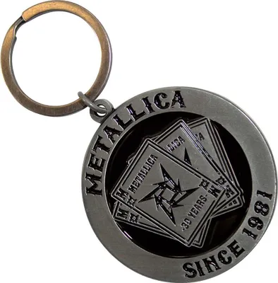Produktbild von Metallica - "30th Anniversary" Schlüsselanhänger Spielkarten RO12276 (Einheitsgröße) (Silber/Schwarz)