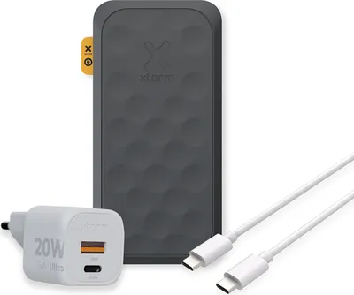 Produktbild von Xtorm Fuel Series 5 20W-Powerbank-Paket – 10.000-mAh-Powerbank + Xtorm 20-W-Ladegerät + USB-C-auf-USB-C-Kabel