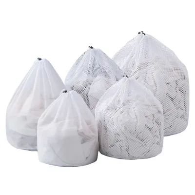 Produktbild von Wäschenetz 5 Stück Wäschesäcke für Waschmaschine,Wäschesack für Mäntel,Blusen,BHs und Babykleidung, Wäschenetz mit Kordelstopper, wiederverwendbar