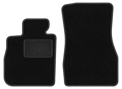 Imagen del producto de Alfombrillas delanteras de moqueta para BMW 8 G14 2019-2022 (cabrio) – 2 piezas, negras, a medida – Wielganizator LUX
