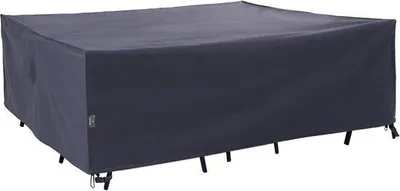 Image de Housse pour mobilier de jardin, housse de protection robuste pour mobilier de jardin et bancs, imperméable, protection contre la neige, résistante aux UV, en toile imperméable et coupe-vent, 200 x 160 x 74 cm, gris