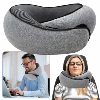 Produktbild von Reisekissen Flugzeug, Nackenkissen Reise, Travel Pillow, Kissen Flugzeug, Reisekissen Memory Foam, Ideal Für Reisen Mit Auto, Zug