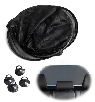 Produktbild von Sonnenschutz Heckscheibe Auto 100x50cm Faltbar Mesh UV Schutz mit Saugnäpfen Schwarz